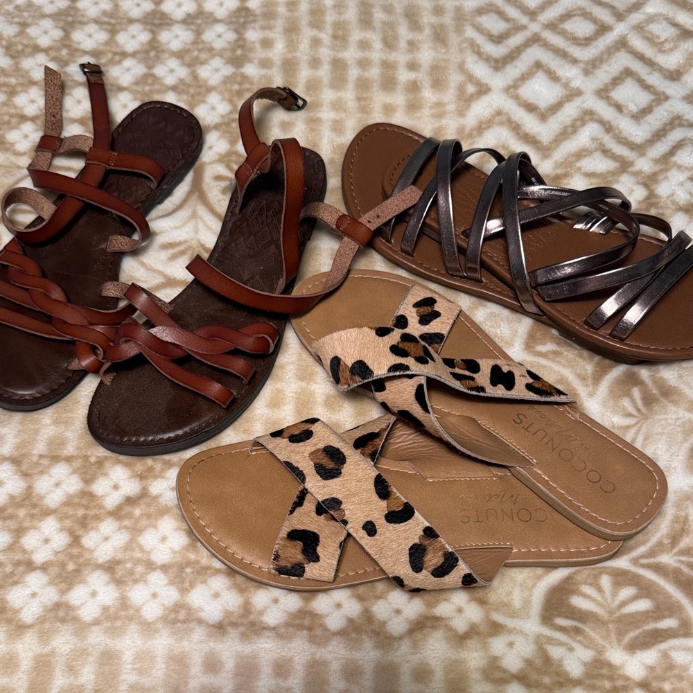 Coconuts by Matisse Tan and Leopard Print Sandals
